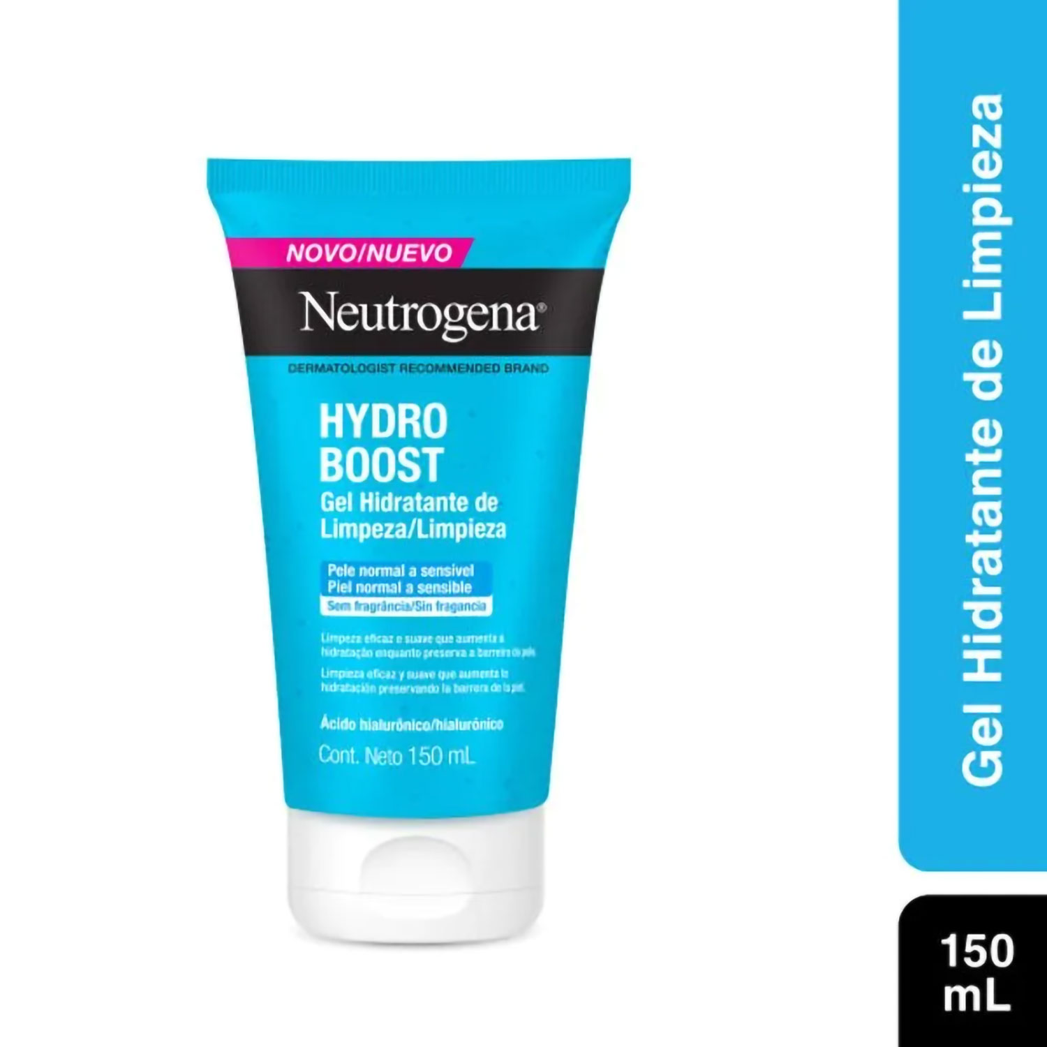 Gel Hidratante De Limpieza Neutrogena Hydro Boost Piel Normal A Sensible X 150 Ml - Imagen 3