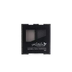 Sombra De Ojos Compacta Katalia Duo 22 Gris Y Negro Mate X 24 Gr