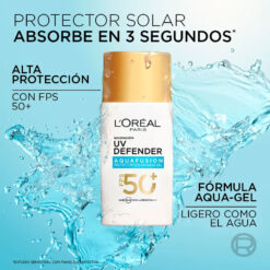 Alternative view of Protector Solar Facial L'Oreal UV Defender Aqua Fusion FPS50+ X 50 Ml