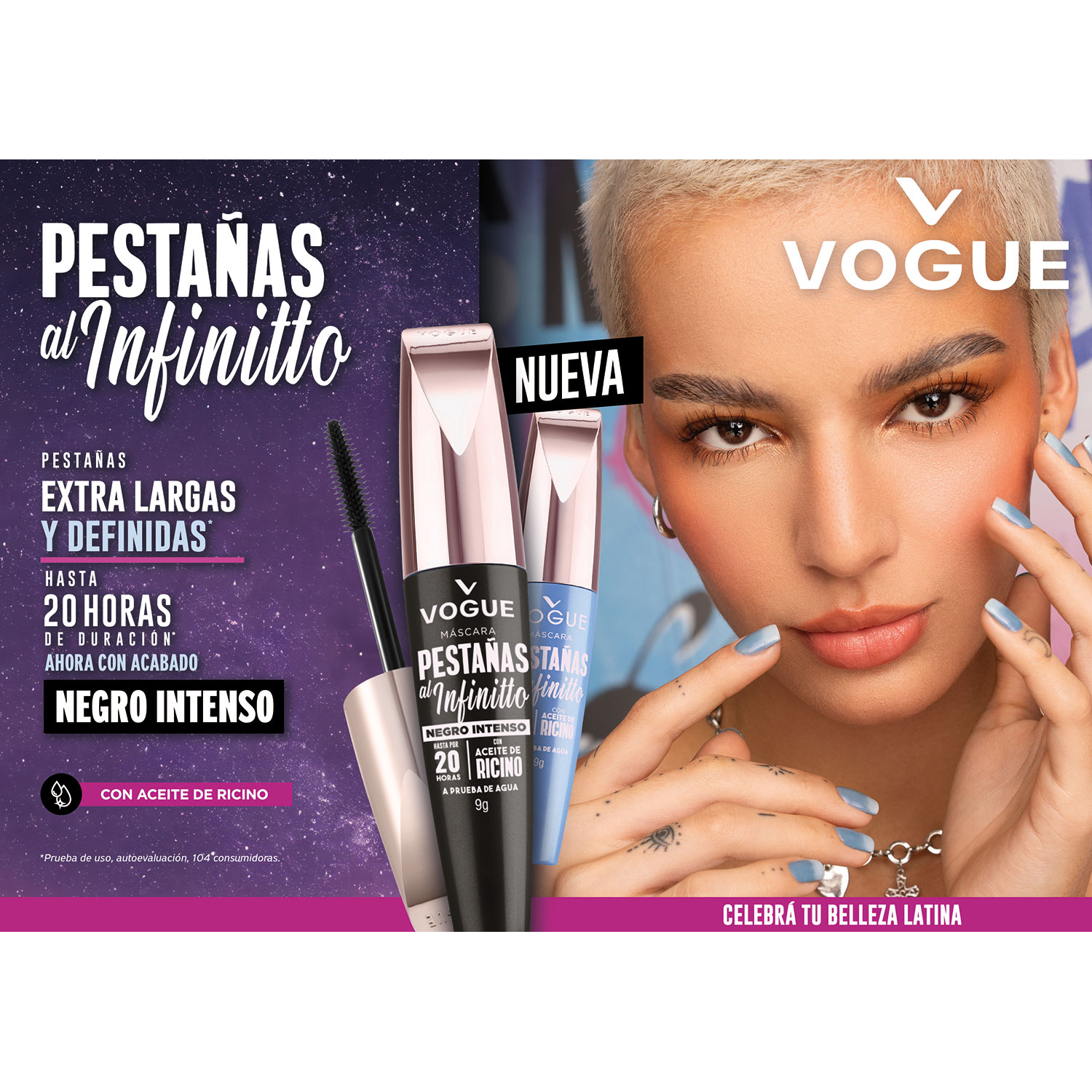 Exhibidor Máscaras de Pestañas Vogue Pestañas al Infinitto X 12 U - Imagen 6