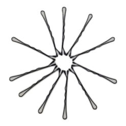 Clips Para El Cabello Quico  Negro X 1 U