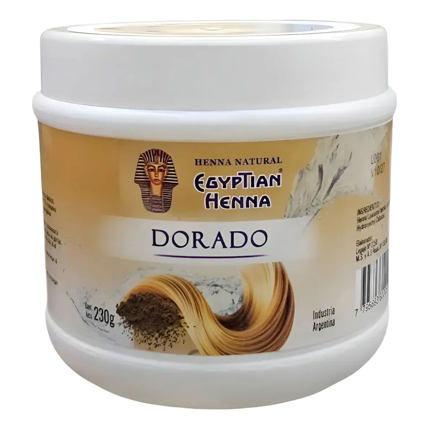 Tintura Natural en polvo Egyptian Henna Castaño X 230 Gr