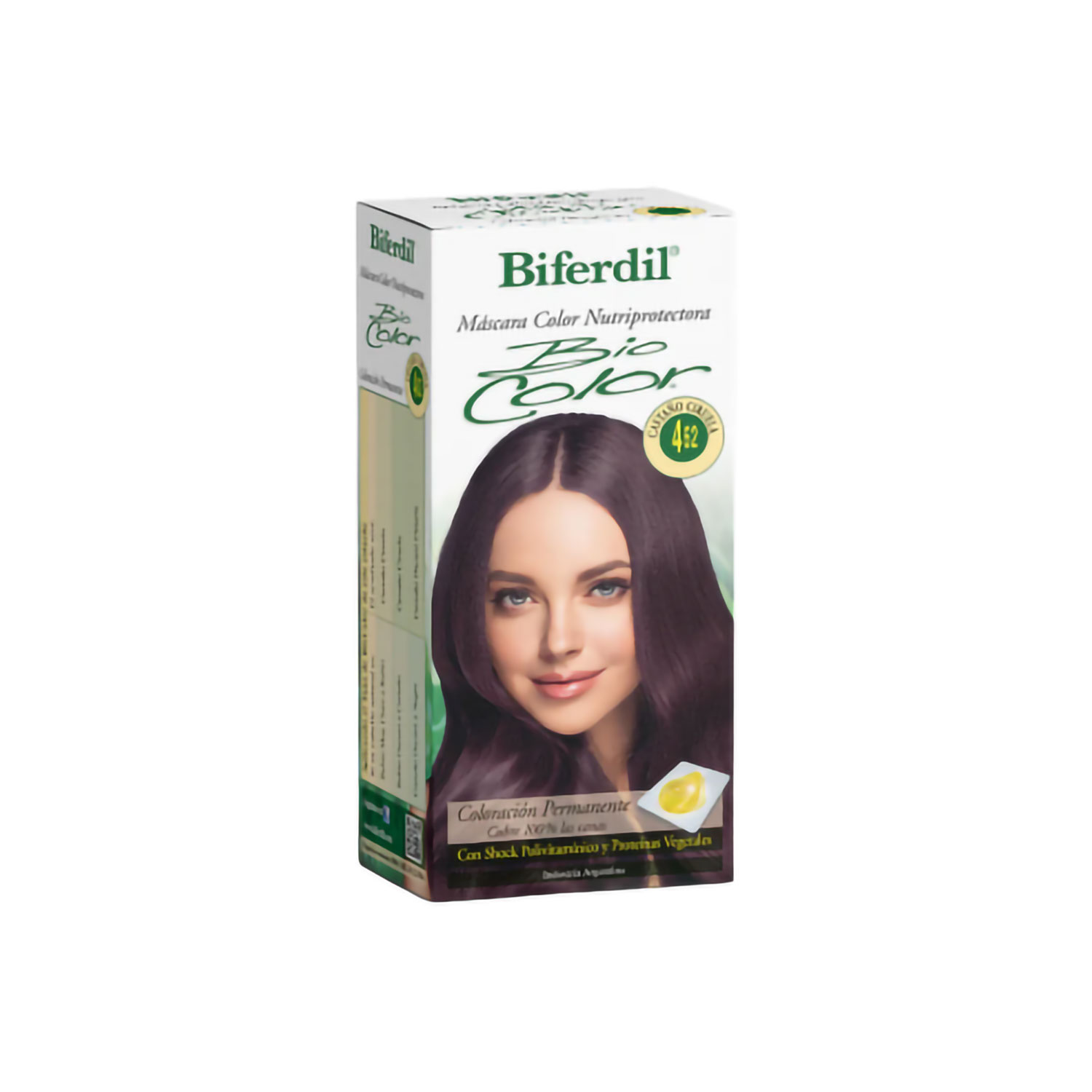 Kit Coloracion Biferdil Bio Color 4,62 Castaño Ciruela X 1 U