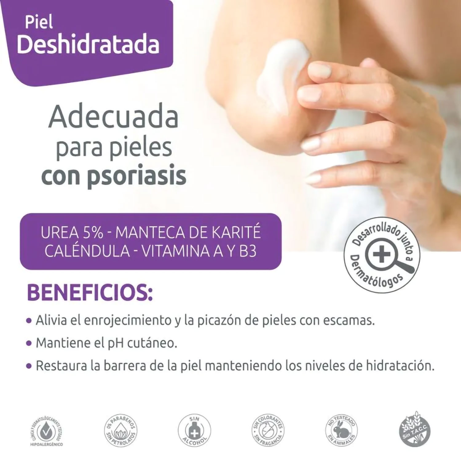 Crema Corporal Caladryl Cuidados Intensivos Piel Desidratada X 200 Ml - Imagen 3