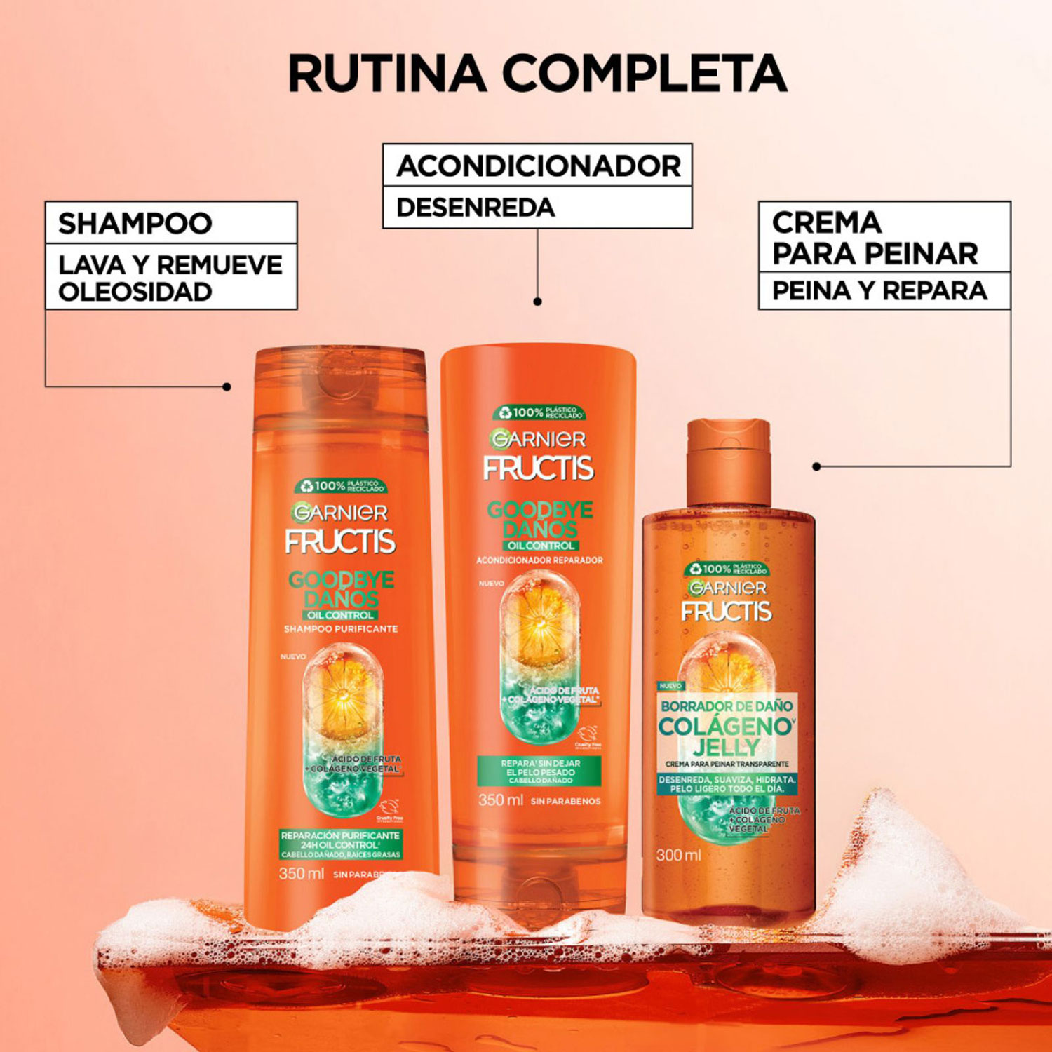 Acondicionador Fructis Oil Control X 350 Ml - Imagen 4