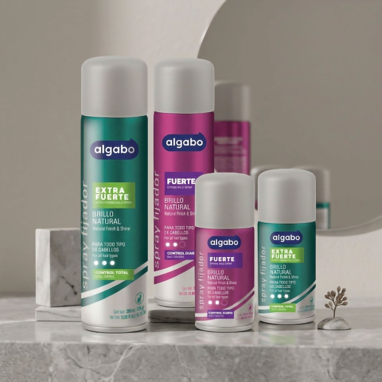 Spray Fijador Algabo Brillo Natural Fuerte X 180 Ml - Imagen 2