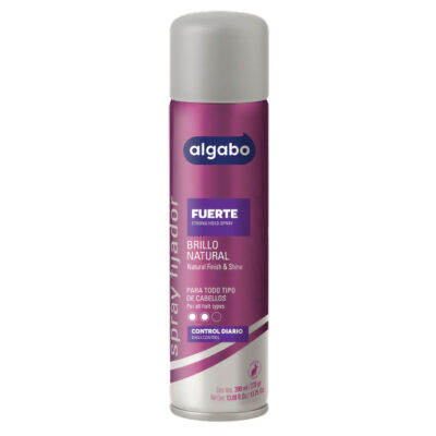 Spray Fijador Algabo Brillo Natural Fuerte X 390 Ml