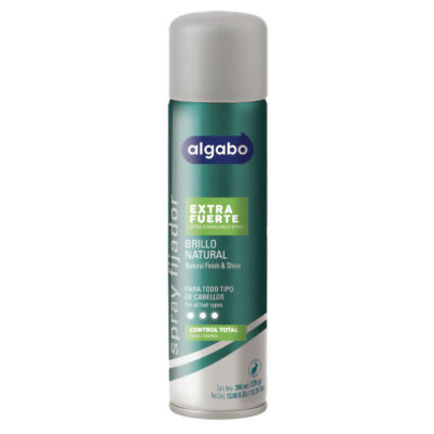 Spray Fijador Algabo Brillo Natural Extra Fuerte X 390 Ml