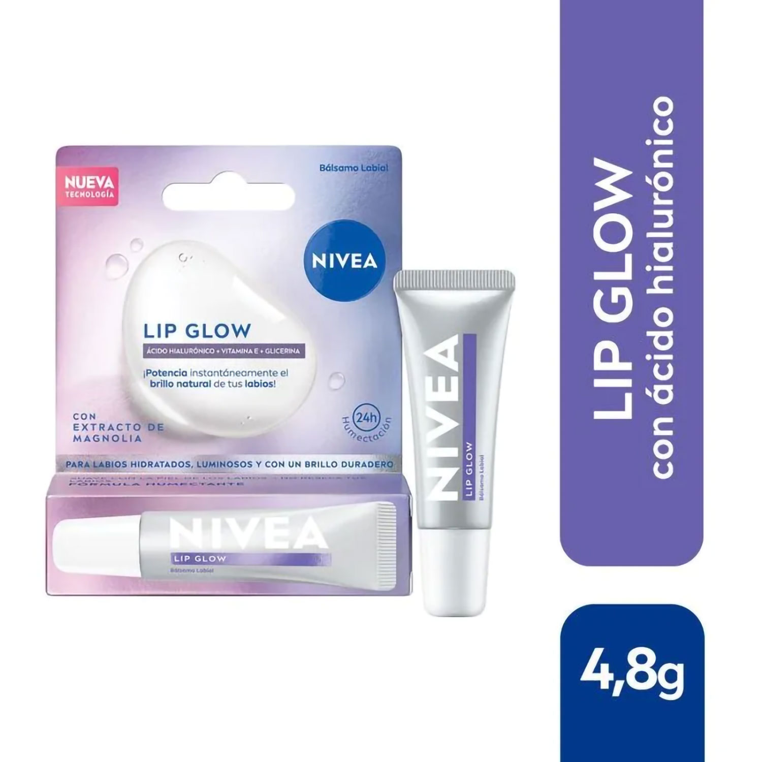 Balsamo Labial Nivea Lip Glow X 10 Ml - Imagen 2