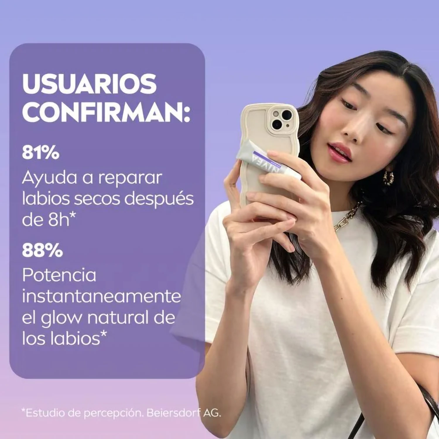 Balsamo Labial Nivea Lip Glow X 10 Ml - Imagen 4