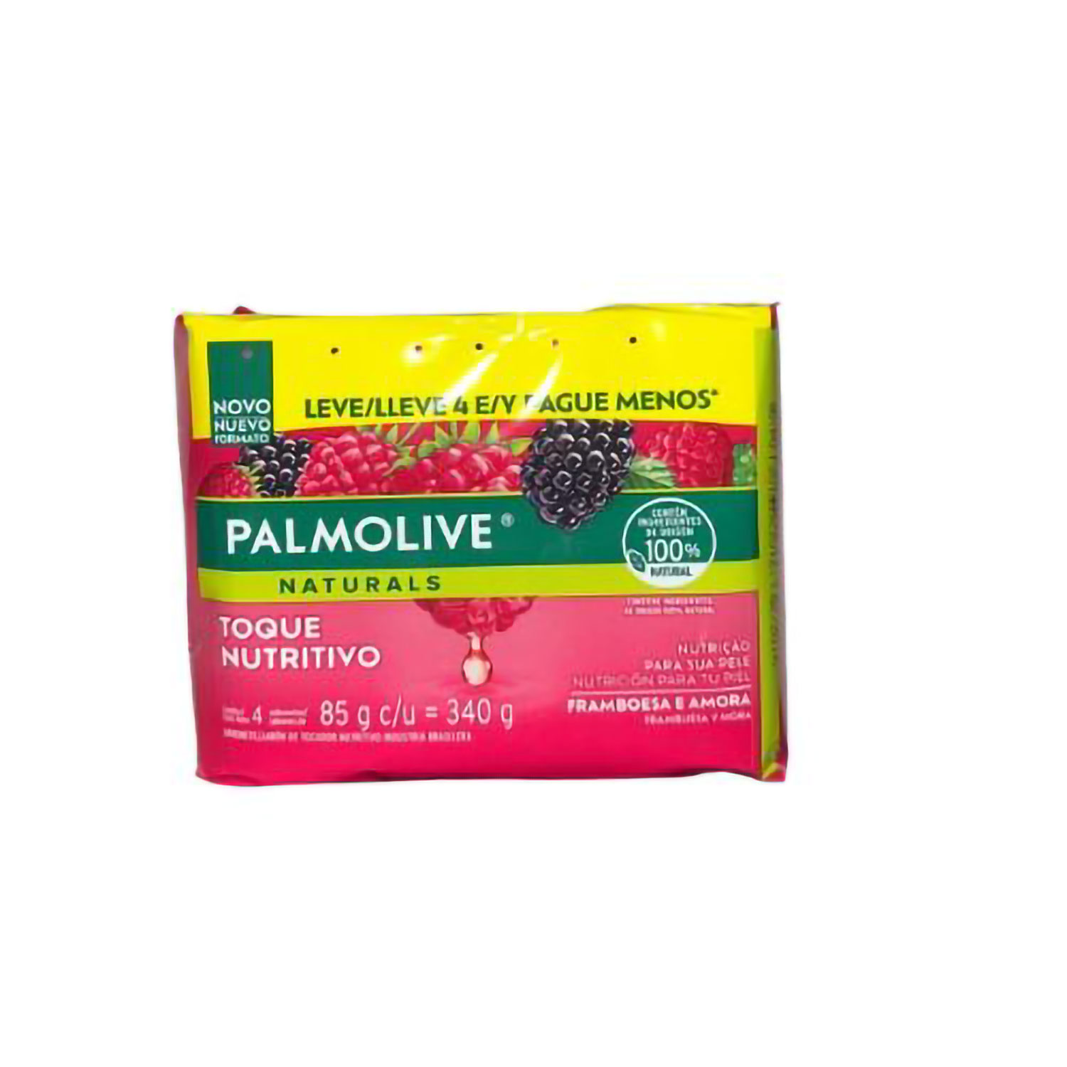 Jabones de Tocador Palmolive Naturals Frambuesa y Mora X 4 U