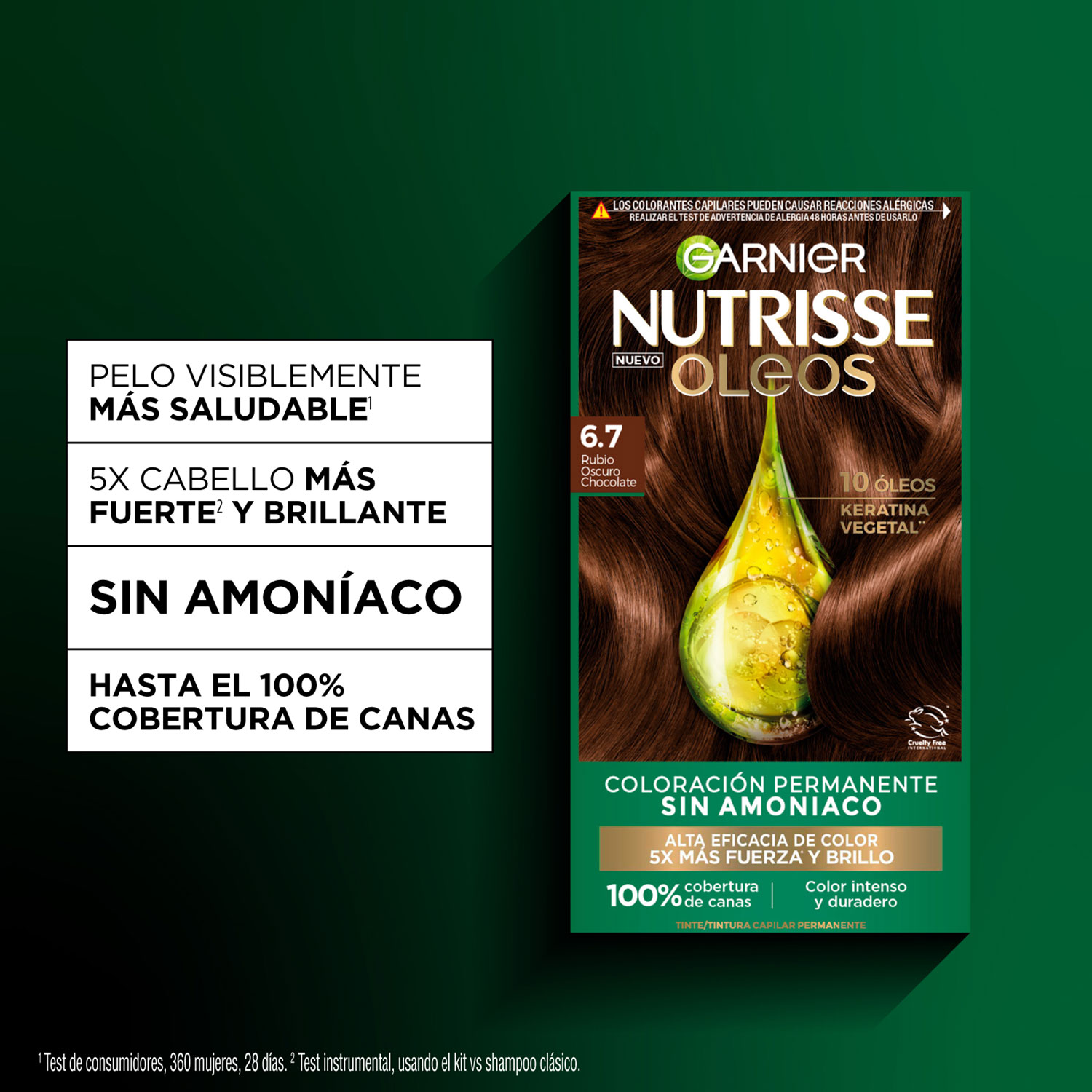 Tintura Permanente en Kit Nutrisse Oleos Sin Amoníaco 6,7 Rubio Oscuro X 1 U - Imagen 5