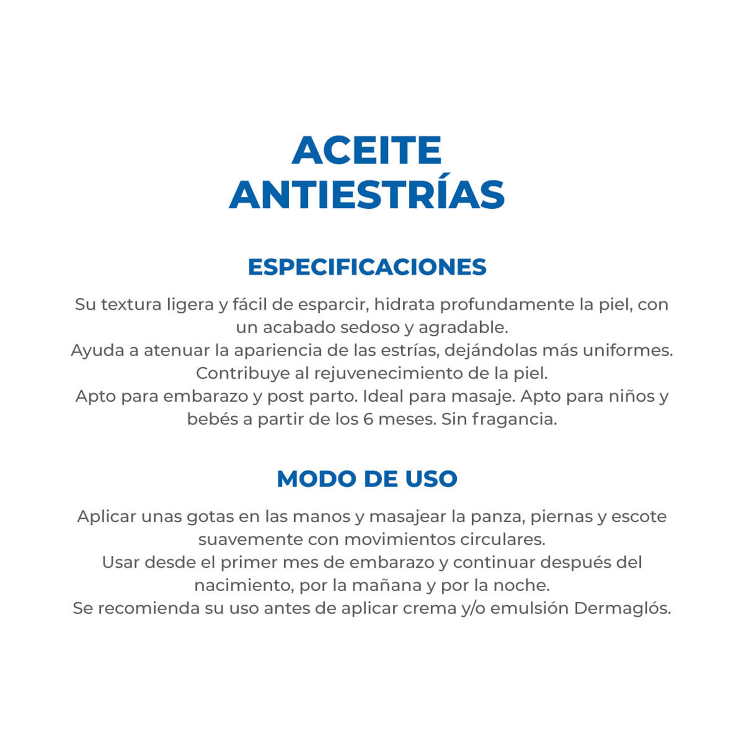 Aceite Antiestrias Dermaglos Todo Tipo De Piel X 70 Gr - Imagen 3
