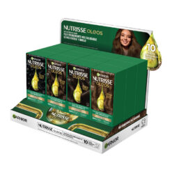 Exhibidor Tintura Permanente en Kit Nutrisse Oleos Sin Amoníaco X 12 U