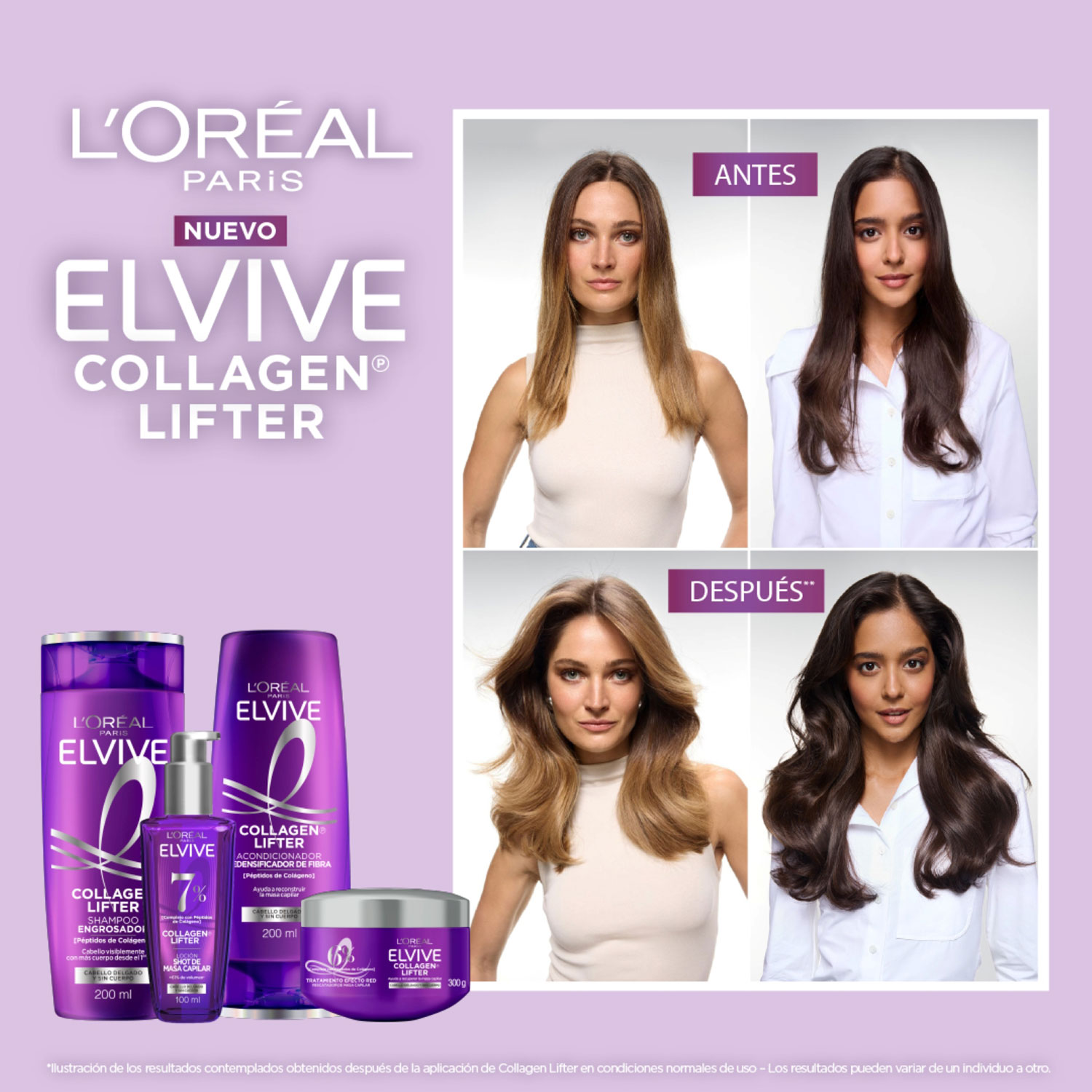 Exhibidor Cuidado Capilar Elvive Collagen Lifter X 14 U - Imagen 5