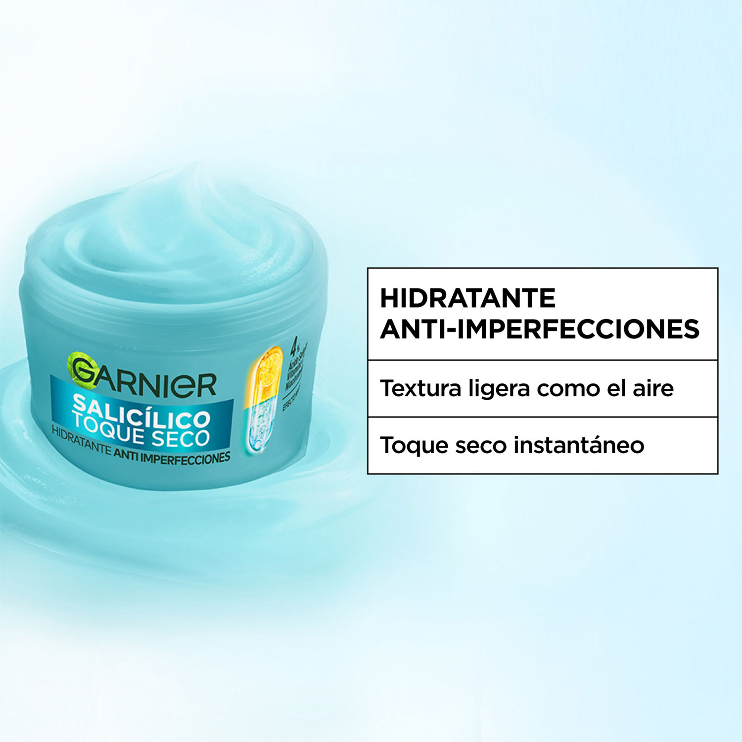 Crema facial Hidratante Garnier Salicílico X 85 Gr - Imagen 3