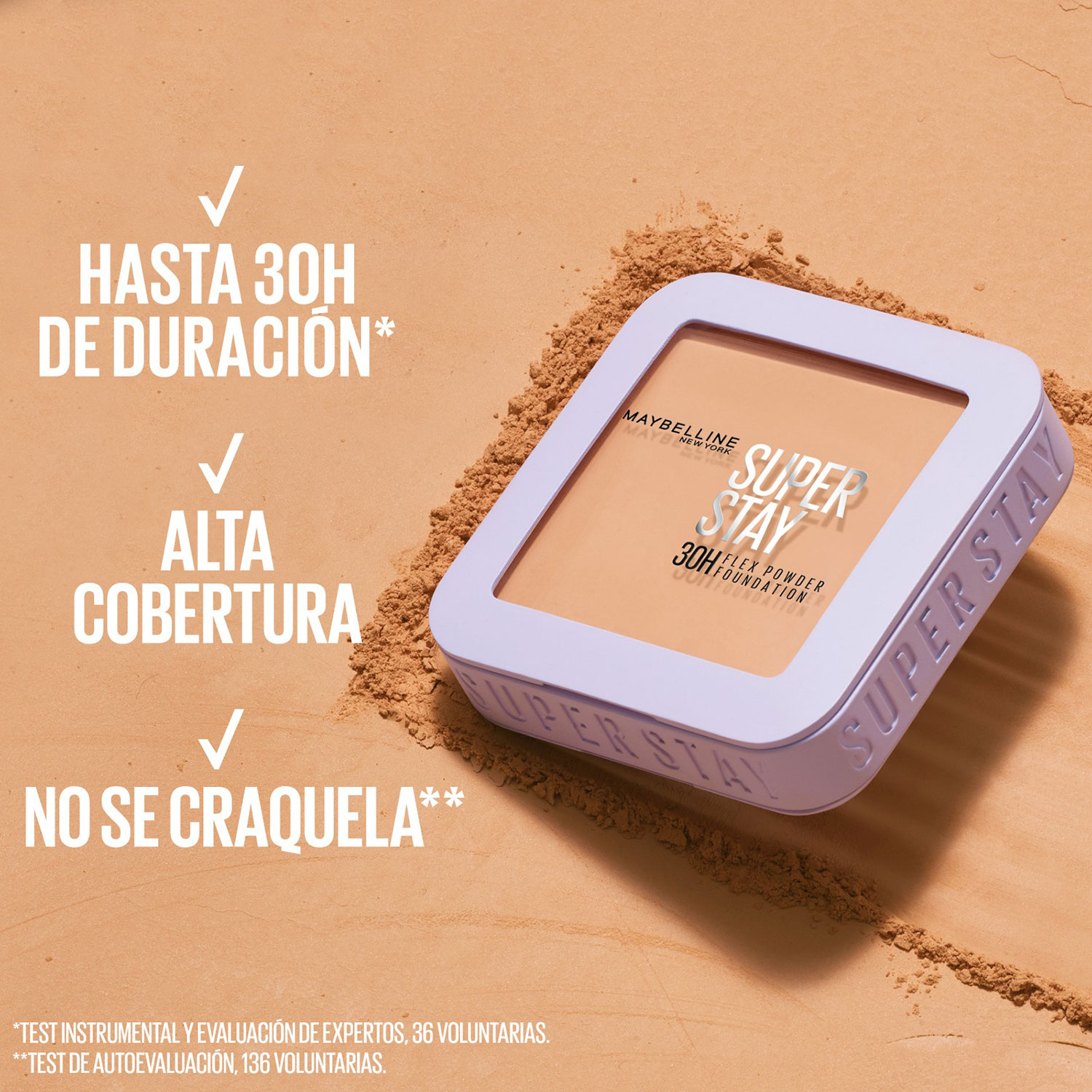 Base de maquillaje en Polvo Maybelline Super Stay 30 hs Flex 228 X 1 U - Imagen 4