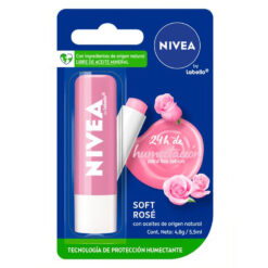Bálsamo Labial Nivea By Labello Soft Rose X 1 U